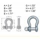 5/8" 5 Ton WLL Forged Shackle with Alloy Pin